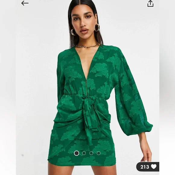 ASOS | Dresses | Asos Plunge Tie Mini Dress Green | Poshmark ASOS | Dresses | Asos Plunge Tie Mini Dress Green | Poshmark